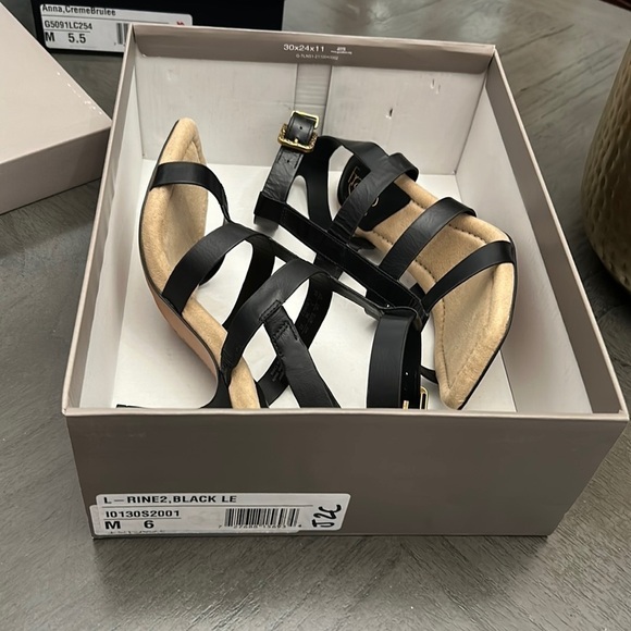 FRANCO SARTO RINE 2 WOMENS LEATHER ANKLE STRAP HEELS - Picture 2 of 7